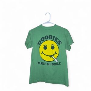 Spencer's Green Tee with Smiley Graphic